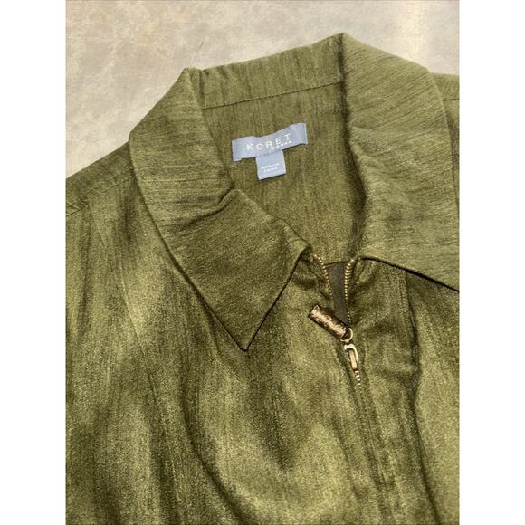 Vtg 90s NWT KORET green Top And Pants Combo W/extra Pair Of Pants 22W - Picture 6 of 9